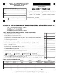 Document preview: Form RI-1040C-ES Composite Income Tax Estimated Payment - Rhode Island, 2024