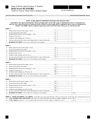 Document preview: Form RI-1041MU Credit for Income Taxes Paid to Multiple States - Rhode Island, 2023