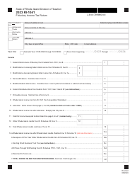 Form RI-1041 Fiduciary Income Tax Return - Rhode Island