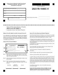 Document preview: Form RI-1040C-V Composite Income Tax Return Payment - Rhode Island, 2023