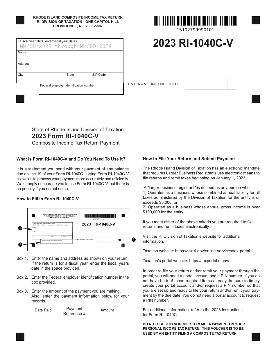 Form RI1040CV Download Fillable PDF or Fill Online Composite
