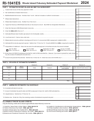 Form RI-1041ES Rhode Island Fiduciary Estimated Payment Coupons - Rhode Island, Page 2