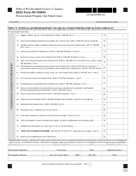 Form RI-1040H Rhode Island Property Tax Relief Claim - Rhode Island, Page 2