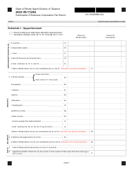 Form RI-1120S Subchapter S Business Corporation Tax Return - Rhode Island, Page 4