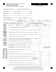 Document preview: Form RI-1040 Resident Individual Income Tax Return - Rhode Island, 2023