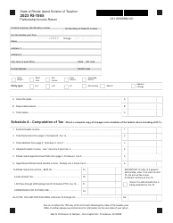 Document preview: Form RI-1065 Partnership Income Return - Rhode Island, 2023