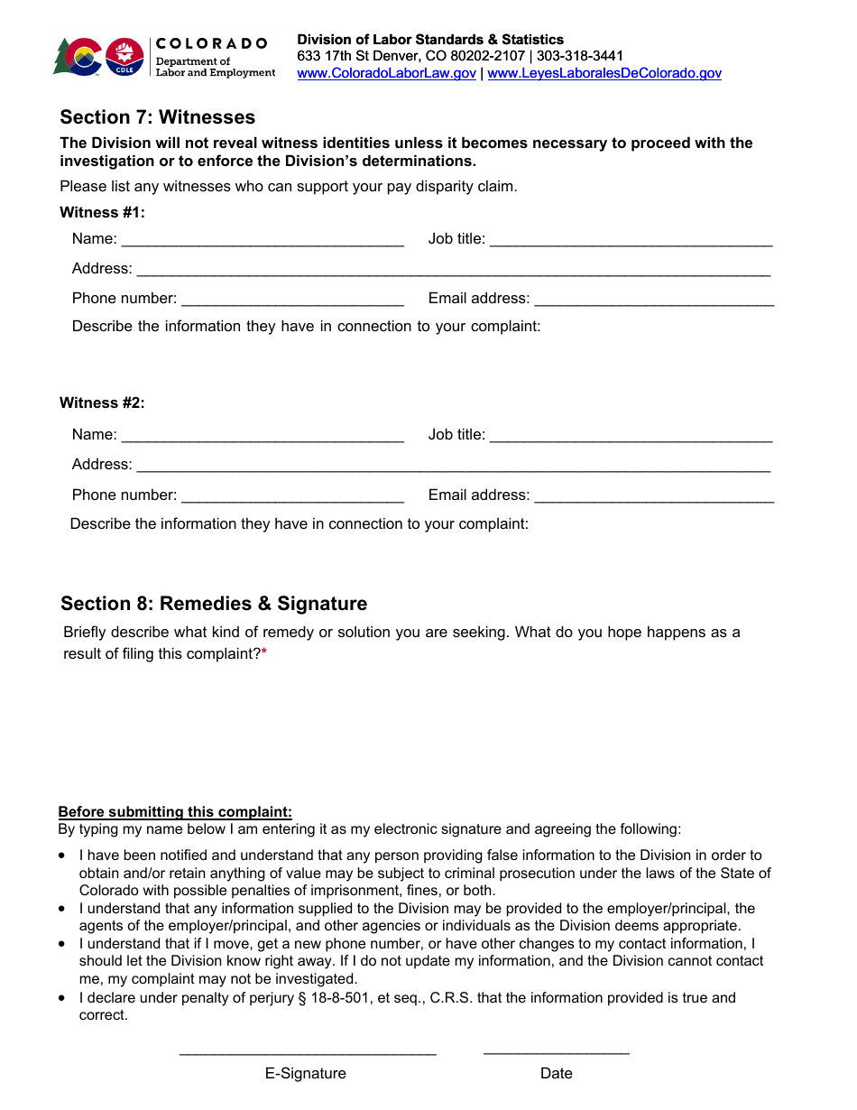 Pay Disparity Complaint - Colorado, Page 5