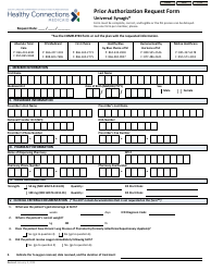Document preview: Prior Authorization Request Form - Universal Synagis - South Carolina