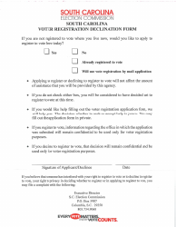 South Carolina Voter Registration Mail Application - South Carolina, Page 3