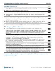Form P3035 Checklist for Safe Vaccine Storage and Handling, Page 3