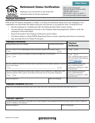 Document preview: Form DRS MS147 Retirement Status Verification - Washington