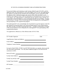 Document preview: Icf DD SPA Acknowledgement and Authorization Form - California