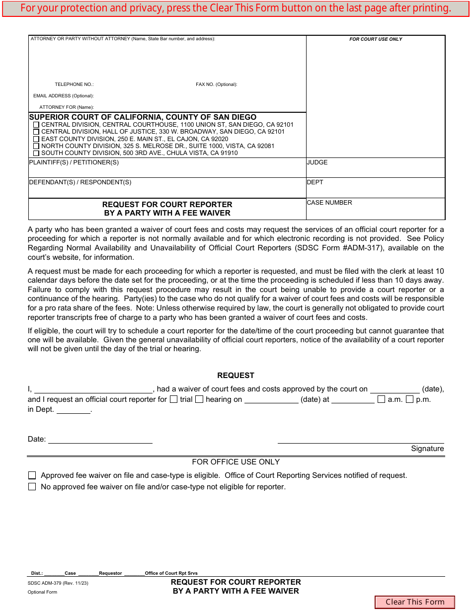 Form Adm 379 Fill Out Sign Online And Download Fillable Pdf County Of San Diego California 4042