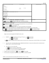 Document preview: Form UD-100 Complaint - Unlawful Detainer - California