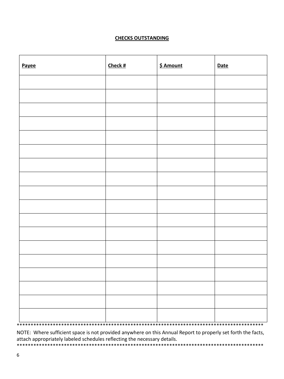 Collection Agency Annual Report to Commissioner - Nevada, Page 6