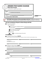 Document preview: Form NCM-O2009.4 Order for Name Change (Minor Name Change) - Illinois