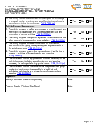 Form CDA7003 Center Assessment Tool - Activity Program - California, Page 3