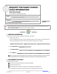 Form NCM-CI2004.4 Request for Name Change - Child Information (Minor Name Change) - Illinois