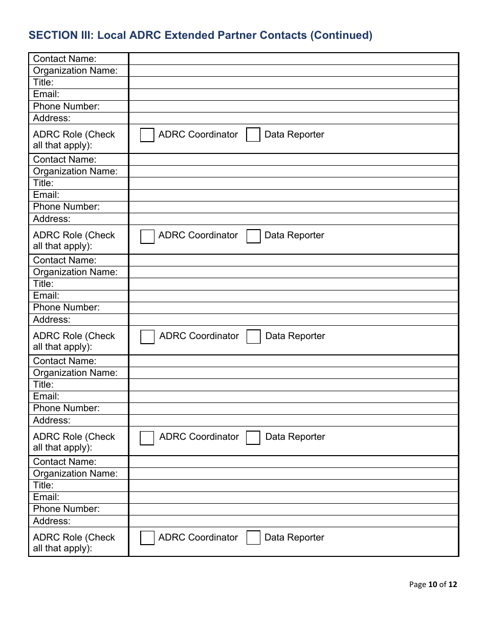 Form CDA7066 Local Adrc Contacts - California, Page 10
