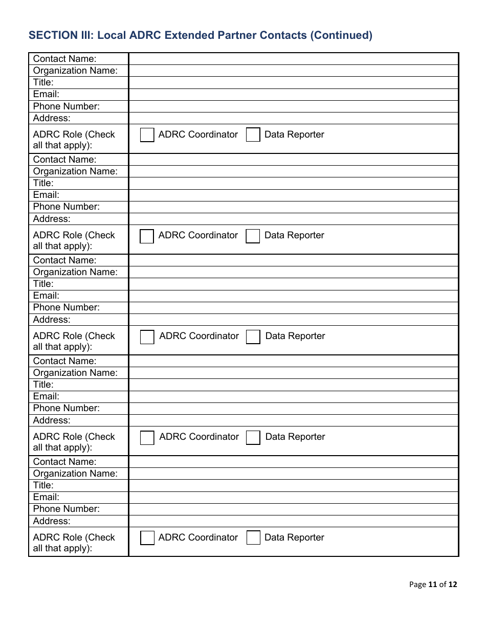 Form CDA7066 Local Adrc Contacts - California, Page 11