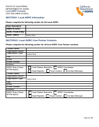 Form CDA7066 Local Adrc Contacts - California