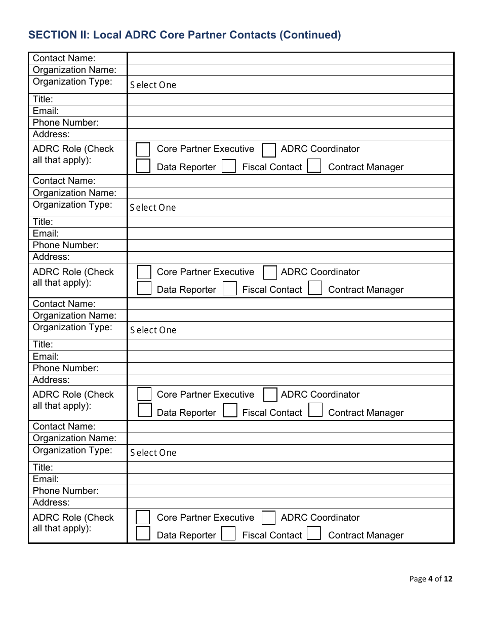 Form CDA7066 Local Adrc Contacts - California, Page 4