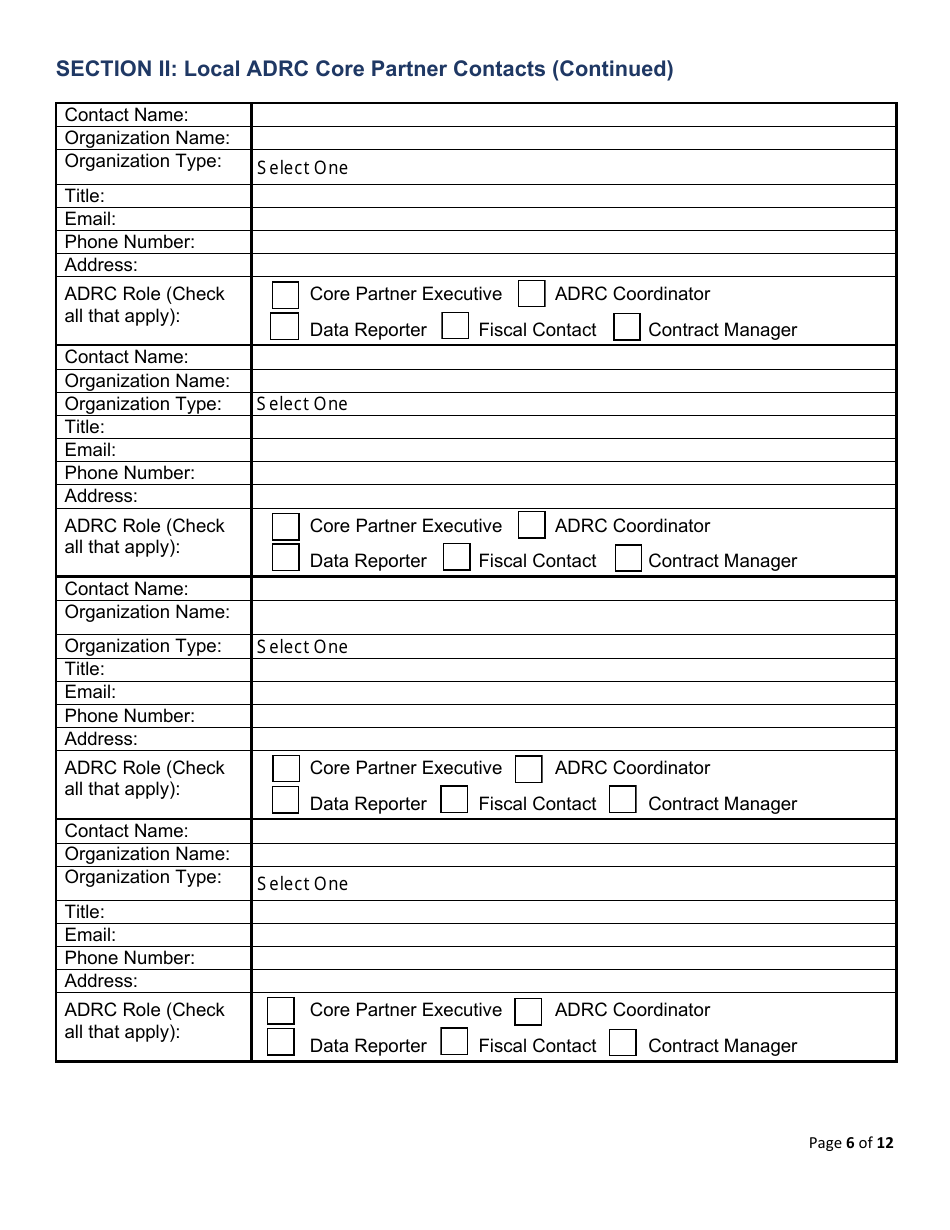 Form CDA7066 Local Adrc Contacts - California, Page 6