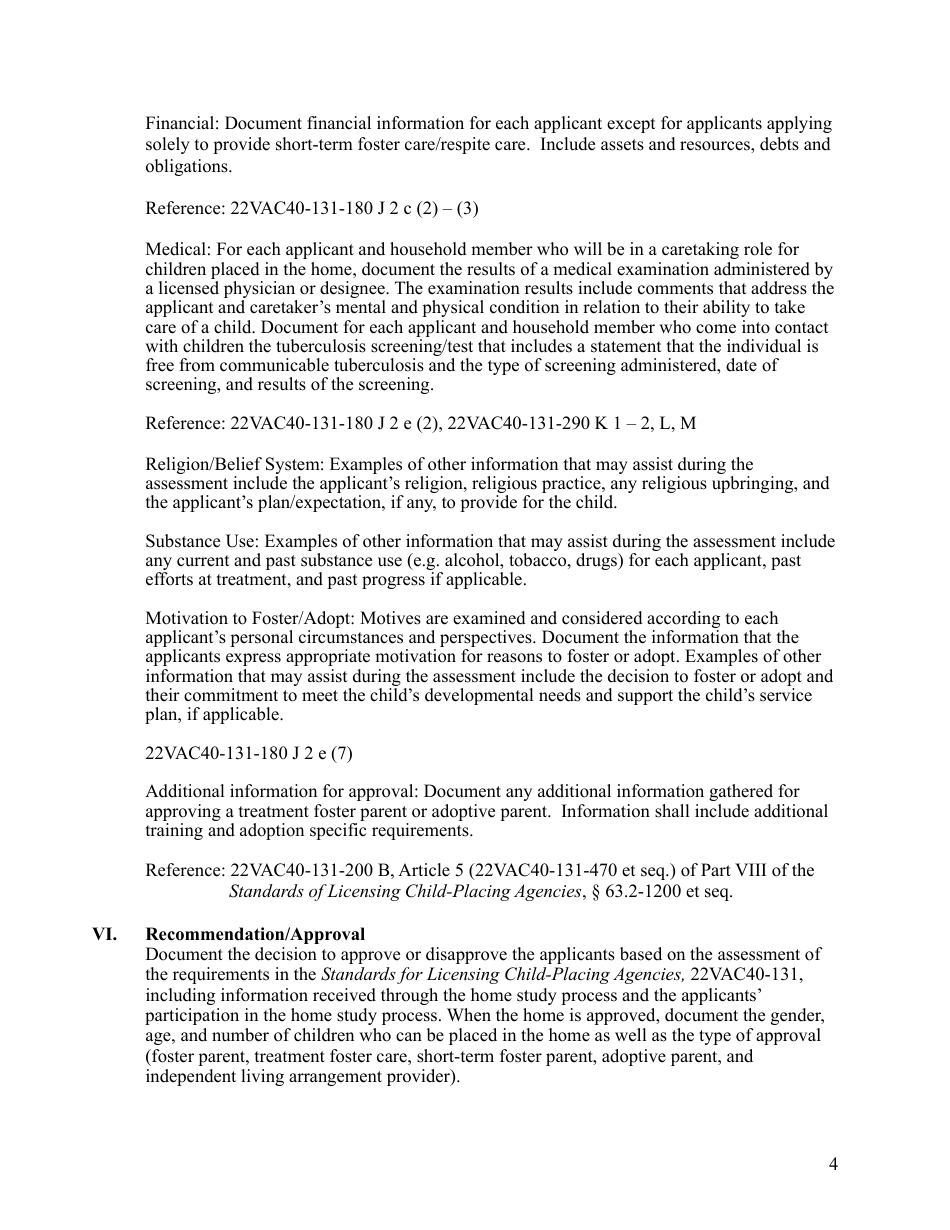 Mutual Family Assessment Model Form - Virginia, Page 5