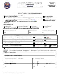 Document preview: Form LI-216 Entity/Broker Status Change - Arizona