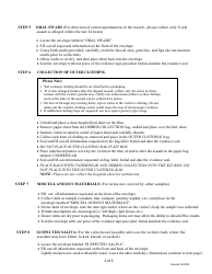 Sexual Assault Evidence Collection Kit Instructions - Box-Style - South Carolina, Page 2
