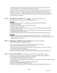 Sexual Assault Evidence Collection Kit Instructions - Box-Style - South Carolina, Page 3