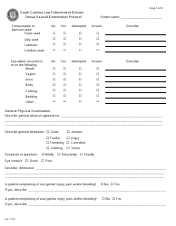 Sexual Assault Examination Protocol - Box-Style - South Carolina, Page 5