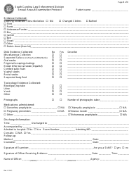 Sexual Assault Examination Protocol - Box-Style - South Carolina, Page 8