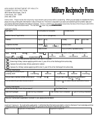 Military Reciprocity Form - Arkansas, Page 2