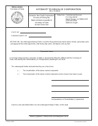 Form SS339 Affidavit to Dissolve Corporation - Louisiana, Page 2