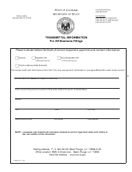 Form SS398 Reservation of Corporate/Limited Liability Company/L3c/Partnership Name - Louisiana