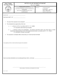 Form SS1444 Articles of Reinstatement - Louisiana, Page 2