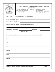 Form SS342 Louisiana Partnership Registration Form - Louisiana, Page 2