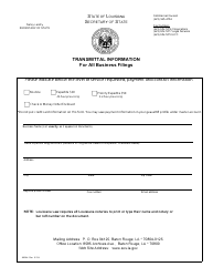 Form SS366 Limited Liability Company Supplemental Initial Report - Louisiana