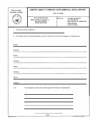 Form SS366 Limited Liability Company Supplemental Initial Report - Louisiana, Page 2