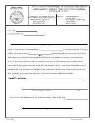 Form SS338 Application for Withdrawal of a Foreign Corporation/Limited Liability Company From the State of Louisiana - Louisiana, Page 2