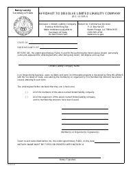Form SS368 Affidavit to Dissolve Limited Liability Company - Louisiana, Page 2
