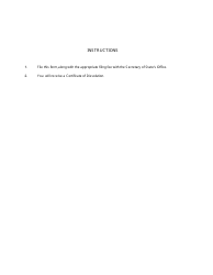 Form SS368 Affidavit to Dissolve Limited Liability Company - Louisiana, Page 3