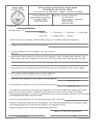 Form SS309 Application to Register Trade Name Trademark or Service Mark - Louisiana, Page 2