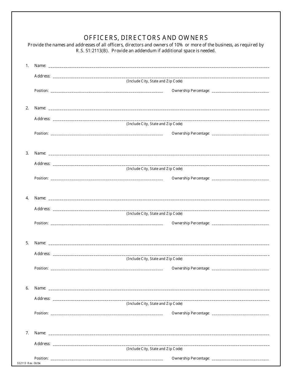 Form SS2113 Managed Service / Managed Security Service Providers - Louisiana, Page 3