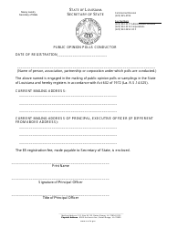 Public Opinion Poll Registration Form - Louisiana, Page 2