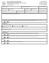 Document preview: Form SFN59915 Dna Evidence Information - North Dakota