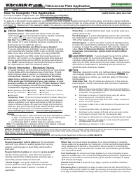 Form MV1 Wisconsin Title &amp; License Plate Application - Wisconsin