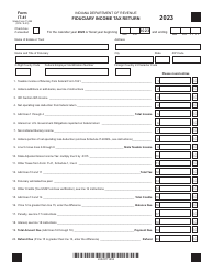 Document preview: Form IT-41 (State Form 11458) Fiduciary Income Tax Return - Indiana, 2023