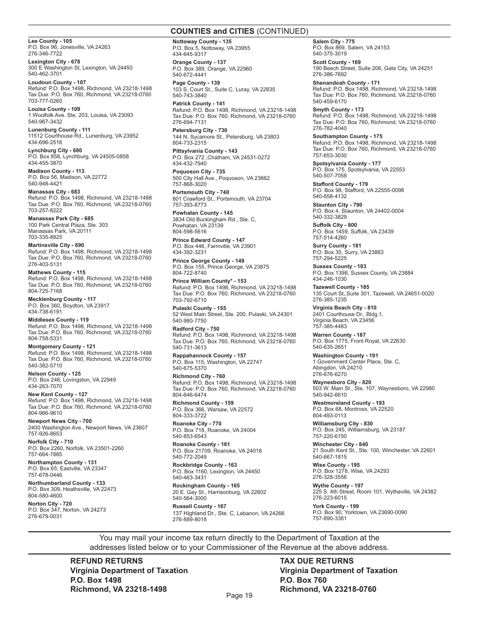 Instructions for Form 770 Virginia Fiduciary Income Tax Return - Virginia, Page 21